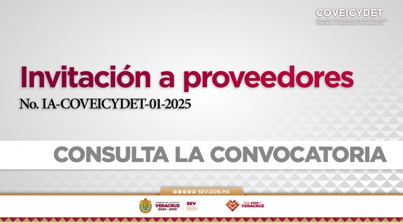 Invitación a proveedores No. IA-COVEICYDET-01-2025